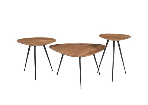 Diivanilaudade komplekt LOUA naturaalne puit, 3 tk