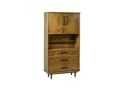 Kapp-riiul ELIAS naturaalne puit, 97x45xH180 cm