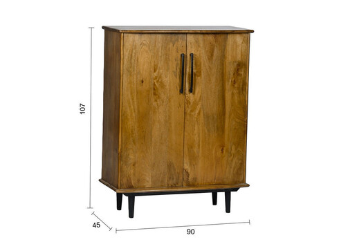 Kapp ELIAS naturaalne puit, 90x45xH108 cm