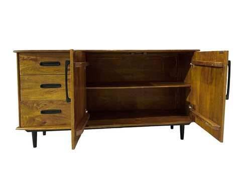 Kummut ELIAS naturaalne puit, 152x45xH80 cm