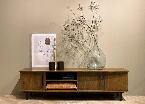 Tv-alus ELIAS naturaalne pruun, 200x45xH55 cm