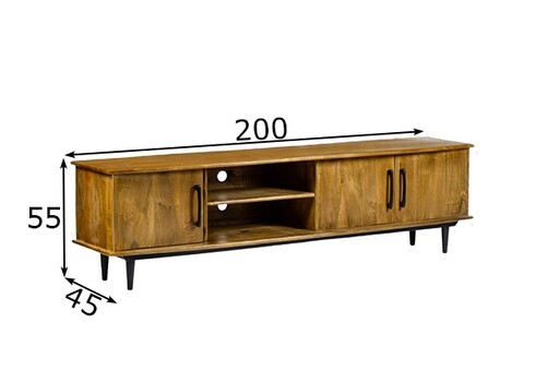 Tv-alus ELIAS naturaalne pruun, 200x45xH55 cm