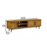 Tv-alus ELIAS naturaalne pruun, 200x45xH55 cm