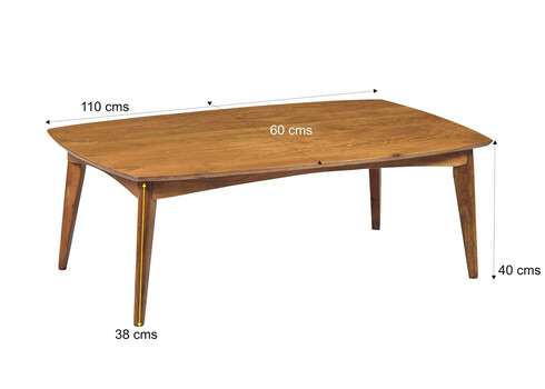 Diivanilaud ELIAS naturaalne puit, 110x60xH42 cm