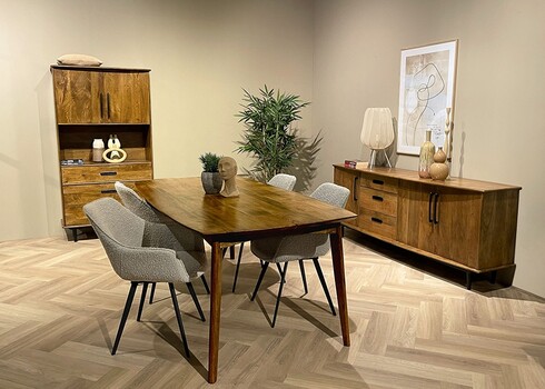 Kummut ELIAS naturaalne puit, 200x45xH80 cm