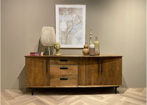 Kummut ELIAS naturaalne puit, 200x45xH80 cm