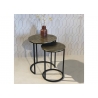 Diivanilaudade komplekt CAST IRON kuldne / must, 2 tk