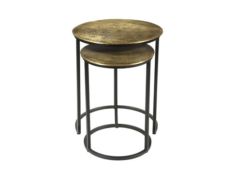 Diivanilaudade komplekt CAST IRON kuldne / must, 2 tk