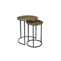 Diivanilaudade komplekt CAST IRON kuldne / must, 2 tk