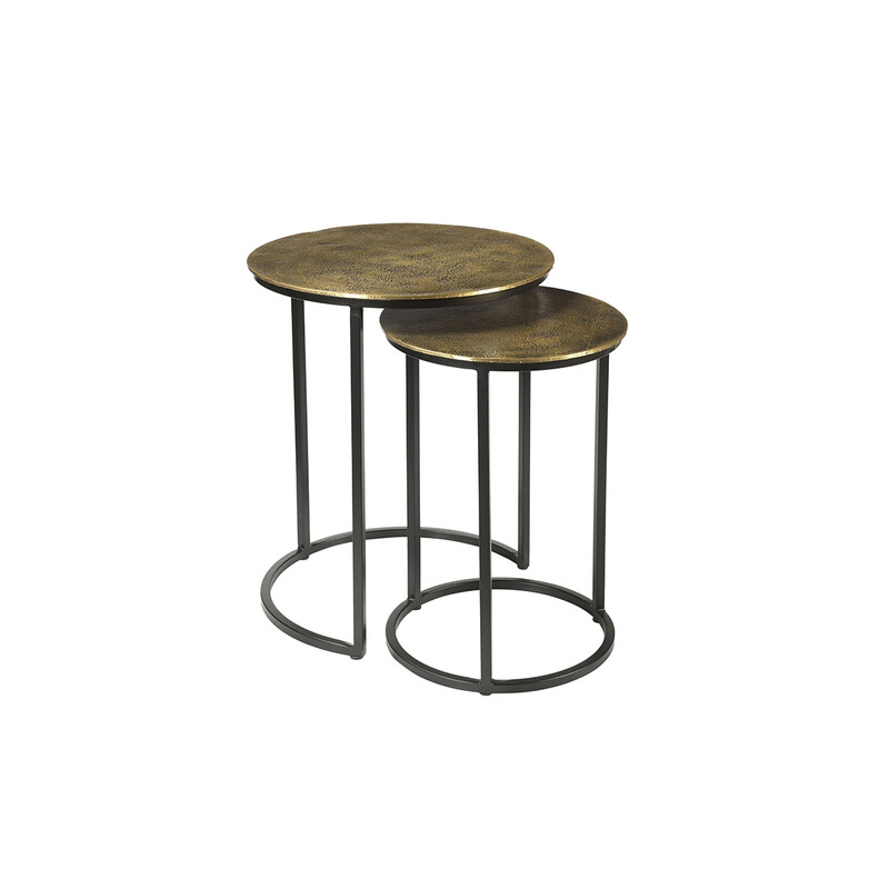 Diivanilaudade komplekt CAST IRON kuldne / must, 2 tk