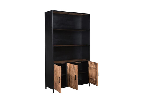 Kapp-riiul STURDY must / naturaalne pruun, 120x40xH200 cm