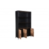 Kapp-riiul STURDY must / naturaalne pruun, 120x40xH200 cm