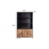 Kapp-riiul STURDY must / naturaalne pruun, 120x40xH200 cm