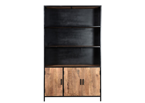 Kapp-riiul STURDY must / naturaalne pruun, 120x40xH200 cm