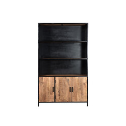 Kapp-riiul STURDY must / naturaalne pruun, 120x40xH200 cm