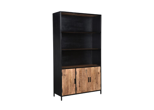 Kapp-riiul STURDY must / naturaalne pruun, 120x40xH200 cm