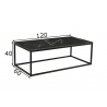 Diivanilaud MARBLE must, 120x60xH40 cm