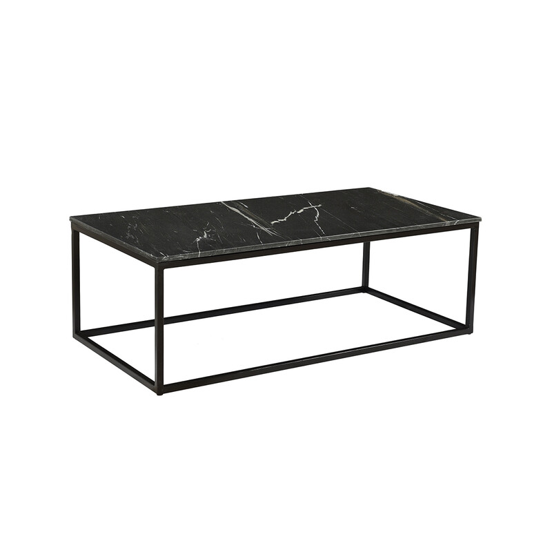 Diivanilaud MARBLE must, 120x60xH40 cm