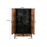 Kapp STURDY must / naturaalne pruun, 100x40xH170 cm