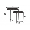 Diivanilaudade komplekt MASON must, 2 tk