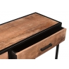 Konsoollaud STURDY naturaalne pruun / must, 120x35xH80 cm