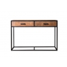 Konsoollaud STURDY naturaalne pruun / must, 120x35xH80 cm