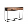 Konsoollaud STURDY naturaalne pruun / must, 120x35xH80 cm