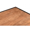 Diivanilaud STURDY naturaalne pruun / must, 120x70xH45 cm