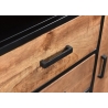 Kummut STURDY naturaalne pruun / must, 150x40xH85 cm