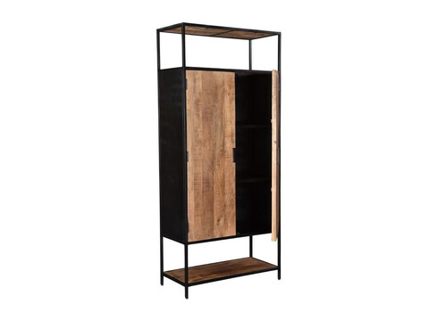 Kapp STURDY naturaalne pruun / must, 100x40xH210 cm