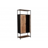 Kapp STURDY naturaalne pruun / must, 100x40xH210 cm