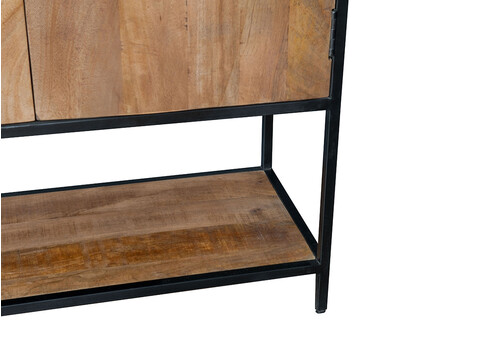 Kapp STURDY naturaalne pruun / must, 100x40xH210 cm