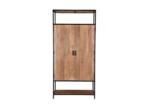 Kapp STURDY naturaalne pruun / must, 100x40xH210 cm