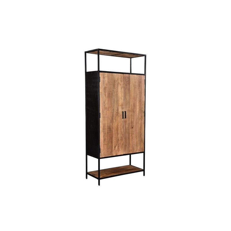 Kapp STURDY naturaalne pruun / must, 100x40xH210 cm