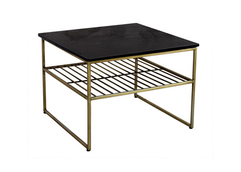 Diivanilaud DIAN must / kuldne, 55x55xH40 cm