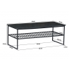 Diivanilaud DIAN must, 90x40xH55 cm