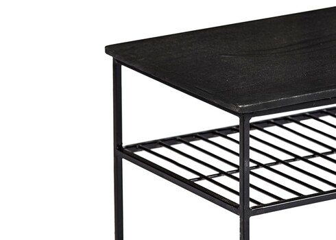 Diivanilaud DIAN must, 90x40xH55 cm