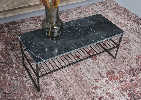 Diivanilaud DIAN must, 90x40xH55 cm