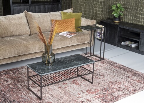 Diivanilaud DIAN must, 90x40xH55 cm