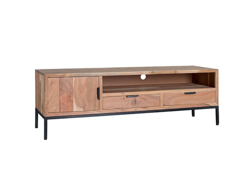 Tv-alus OSLO hele puit / must, 140x40xH45 cm