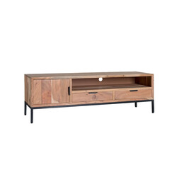 Tv-alus OSLO hele puit / must, 140x40xH45 cm