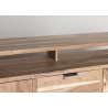 Kummut OSLO hele puit / must, 140x40xH85 cm