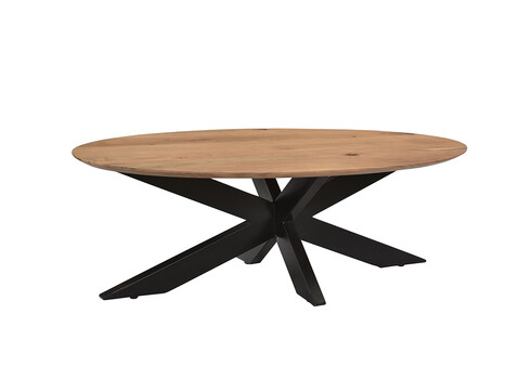 Diivanilaud OSLO hele puit / must, 130x70xH40 cm