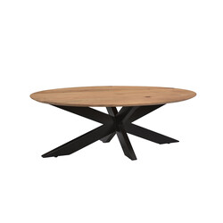 Diivanilaud OSLO hele puit / must, 130x70xH40 cm