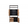 Kapp-riiul STURDY naturaalne pruun / must, 100x40xH200 cm