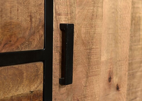 Kapp-riiul STURDY naturaalne pruun / must, 100x40xH200 cm