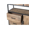 Kapp-riiul STURDY naturaalne pruun / must, 100x40xH200 cm
