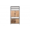Kapp-riiul STURDY naturaalne pruun / must, 100x40xH200 cm