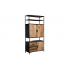 Kapp-riiul STURDY naturaalne pruun / must, 100x40xH200 cm