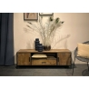 Tv-alus STURDY naturaalne puit / must, 160x40xH45 cm